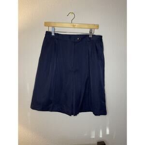 Coral Bay Womens Blue Shorts Size 12 Golf Blue Vintage Shorts Pleated